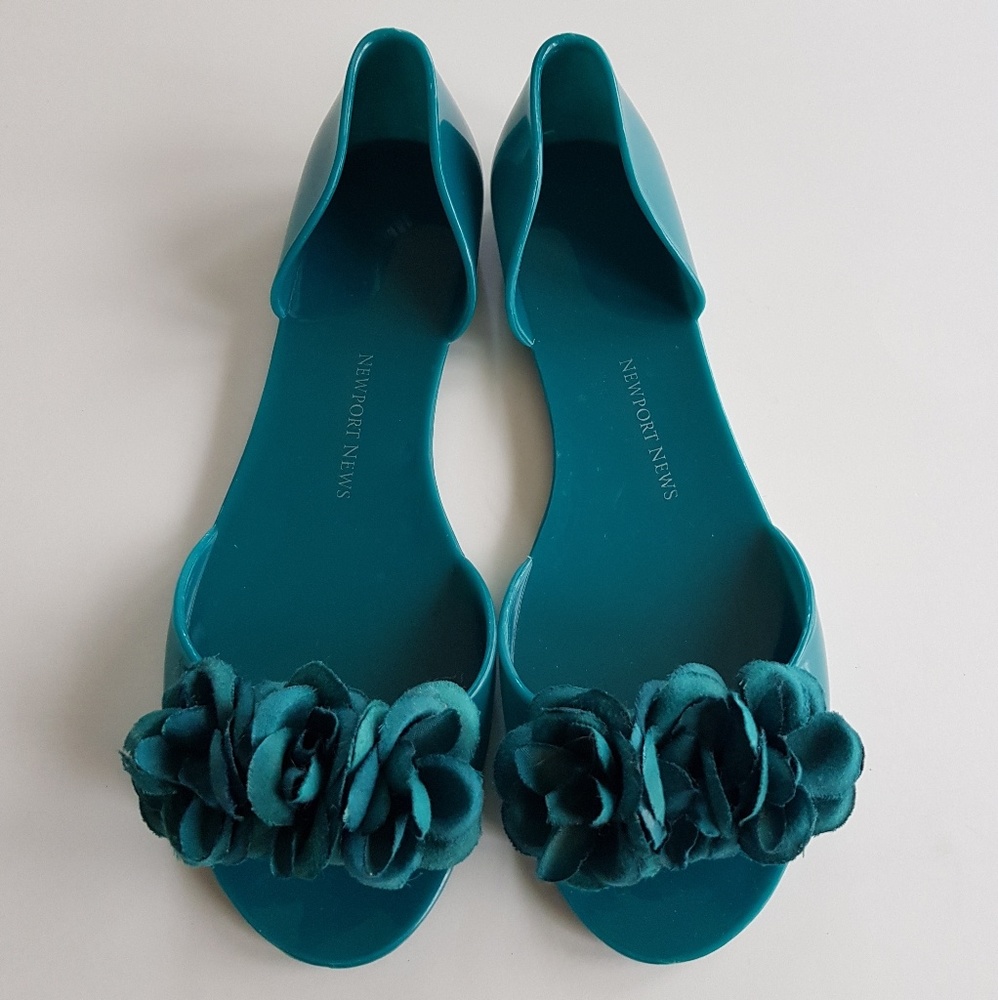 Floral Peep-toe d'Orsay Flat Sandals